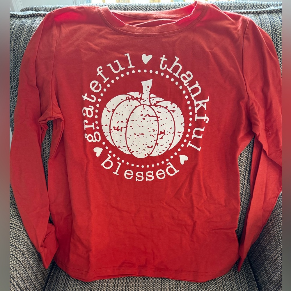 New Women’s Thanksgiving Shirt Long Sleeve Size Small